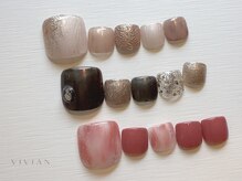 ヴィヴィアン ネイル(Vivian nail)/フット　キラキラ　夏