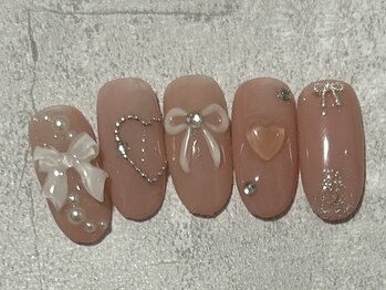 ワンホンネイル/リボンネイル