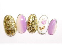 ネイルサロン アテナ(Athena)/持ち込みアート/チューリップ