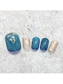 9月フットネイル￥8800