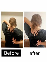 アース エンジェル整体院/ビフォアフ　肩甲骨はがし