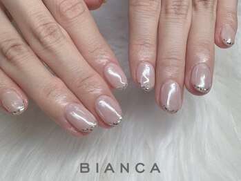 ビアンカマーレ 中野店(Bianca mare)/ラメフレンチネイル¥8500
