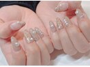 ツイード×パールネイル