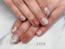 ネイルアトリエルカ(nail atelier LUCA)/M-112 大人可愛い大理石ネイル