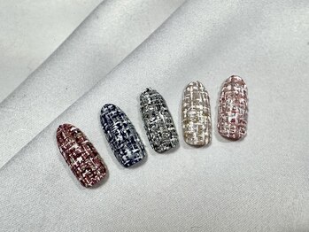 【絶対可愛い!】ツイードネイル