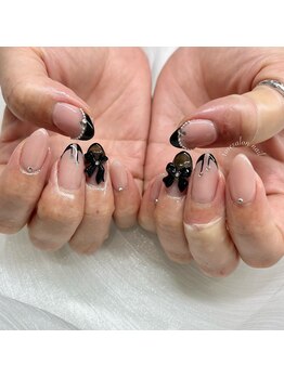 ブラックピンクネイル