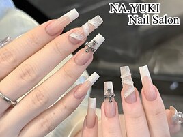 クリスマス/冬ネイル/ボルドー