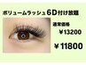 キャンペーン中！ボリュームラッシュ☆6D付け放題！11800円