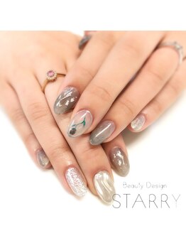 スターリー(STARRY)/ニュアンスネイル 手描フラワー