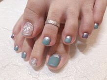 ネイル アンド まつげエクステサロン キュア(Cure)/マットメタルグリーン