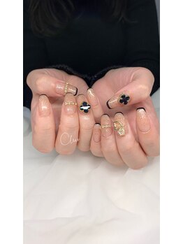 クリア(Clear)/黒スキニーフレンチ