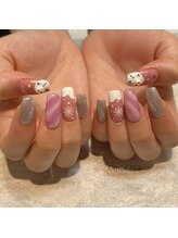クリスタルネイル アミュプラザおおいた店(CRYSTAL NAIL)/ゆきだるまネイル