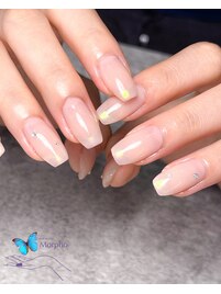 オーロラミラーフレンチネイル