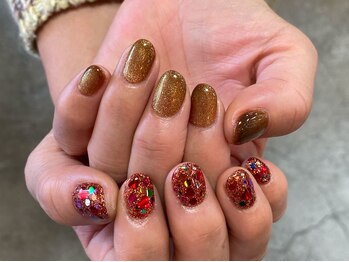 カーティシーネイルズ(curtisii NAILS)/片手ホロラメ片手マグネット