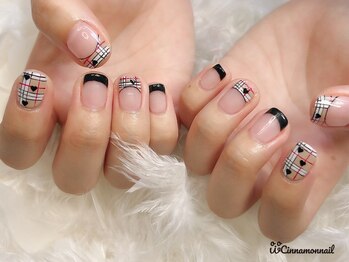 シナモンネイル(cinnamonnail)/チェックネイル♪