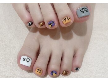 アンド 古河店(&)/フットネイル。ハロウィン☆