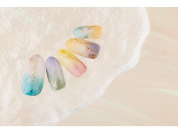 ヴァンネイル みなとみらい馬車道(VINGT NAIL)/*ニュアンス天然石ネイル*