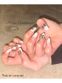 白グラデーション*アートフリー*