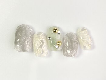 クレモアネイル 池袋西口店(CLEMORE NAIL)/フラッシュ×グリーン