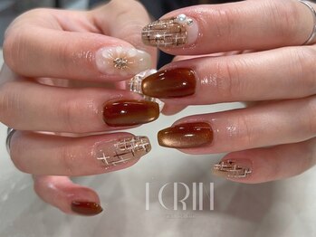 エクラン(ecrin)/フラワー×ツイード