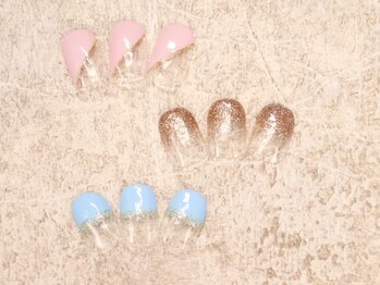 ネイルサロン キアラ(NAILSALON KIARA)の写真/【シンプルコース初回¥4900】ワンカラー/カラグラ/斜めフレンチなどシンプルでもこだわりのある色合いに♪