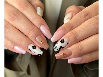 手書きお花ネイル♪