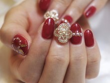 ミーナネイル(miinanail)/大人のレッドネイル