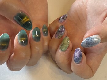 梅雨ネイル/マグネットネイル