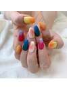 もやもやカラフルネイル！