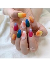 ネイルジョル 池袋店(Jaol)/もやもやカラフルネイル！