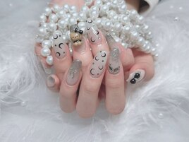 ヒョウ柄ネイル秋ネイル