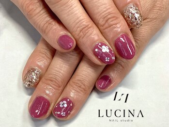 T-270 お花ホログラムネイル