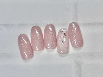 ワンポイント桜ネイル♪