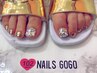 フットネイル ワンカラー7980yen★One color pedicure gel shibuya nailsalon