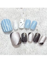 9月フットネイル￥7700