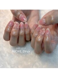 じゅわっと血色チークネイル