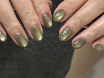 クレイ(clay.)/グリーンマグネットネイル