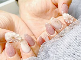 お花ネイルパラジェルフィルイン