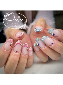 ジュジュ(Juju)/推し活カラーのツイードネイル