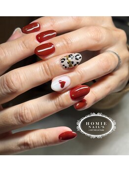 ホーミーネイルズ アットオフザリップパーク(HOMIE Nails at off the Lip park)/レオパードネイル