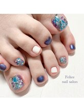フェリーチェ(Felice)/紫陽花フットネイル♪