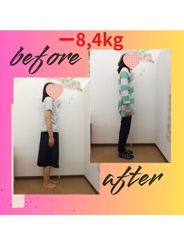 スーパースリムダイエット茅ヶ崎 茅ヶ崎整体院/3ヵ月－8,4ｋｇ減ダイエット♪