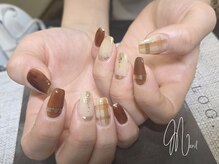 マニル アンド ネトラ(manil & netola)/ブラウン×チェックネイル