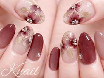 ケイネイル(Knail)の写真/洗練された大人女性に支持!繊細な手描きアートと立体3Dアートで周りと差がつく上品な仕上がりに…