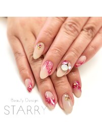 ニュアンスネイル　大ストーン