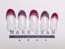 マークジーン 甲南山手(MARK JEAN)/フレンチ　チェック　冬ネイル