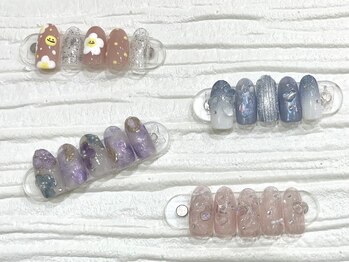 エーアンドエー 蕨店(A&A)の写真/指先を華やかに飾る♪ゴージャスコース！ワンホン韓国綺麗め色々なジャンルが選べて気分も上がる！