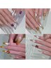 【自爪】最新流行キラキラ水光ネイル☆マグネット×ラメグラ　6580円