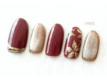 スリー 自由が丘(THREE)/ボルドーアンティークネイル