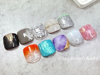 キャンアイドレッシー 香椎店(Can I Dressy)の写真/フットワンカラー¥4000！角質も特殊ケアでバッチリ★目指せ赤ちゃん肌！当店オリジナルカラーも大人気